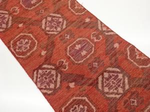 金通し蜀江文模様織出し名古屋帯